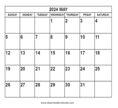2024 May calendar