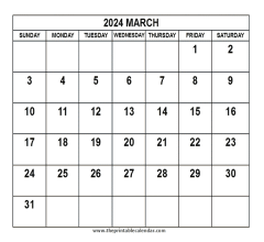 March 2024 calendar