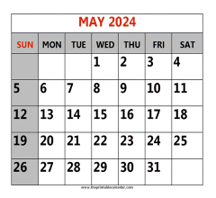 may 2024 printable calendar