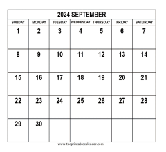September 2024 calendar