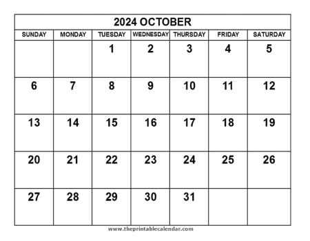 October 2024 calendar October 2024 calendar