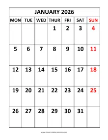 12 page yearly calendar
