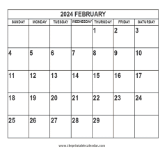 2024 February calendar