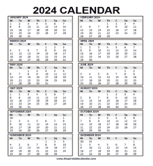 calendar 2024 printable