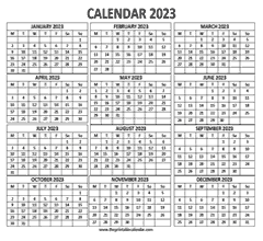free printable 2023 calendar