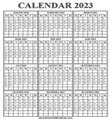printable 2023 calendar